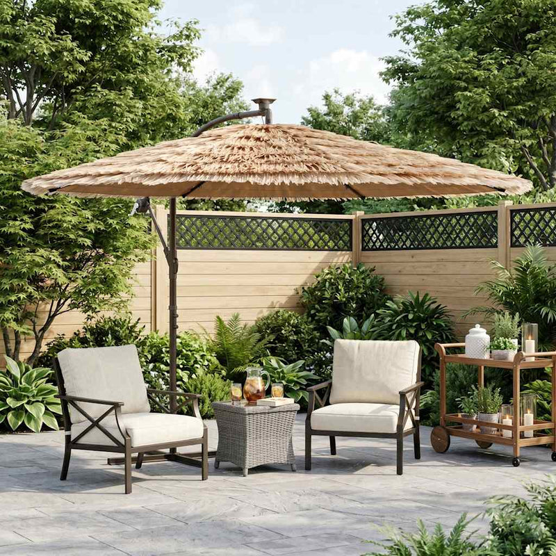 Afbeelding laden in galerijviewer, Vidaxl parasol met stalen paal 269x269x235 cm bruin
