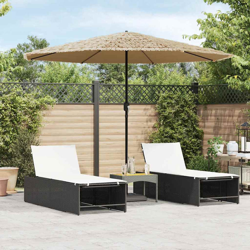 Afbeelding laden in galerijviewer, Vidaxl parasol met stalen paal 324x324x247 cm bruin

