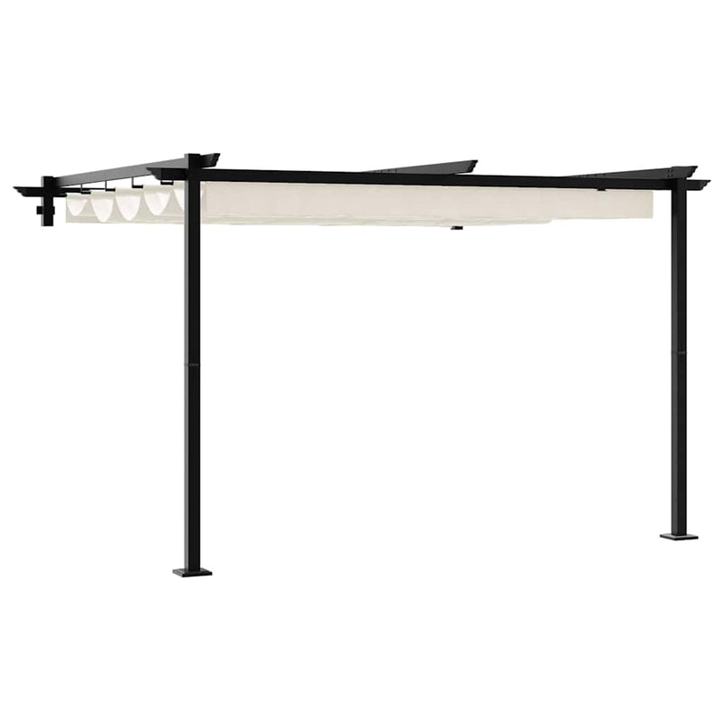 Afbeelding laden in galerijviewer, Vidaxl paviljoen 300 x 300 x 200 cm crèmekleurig polyester
