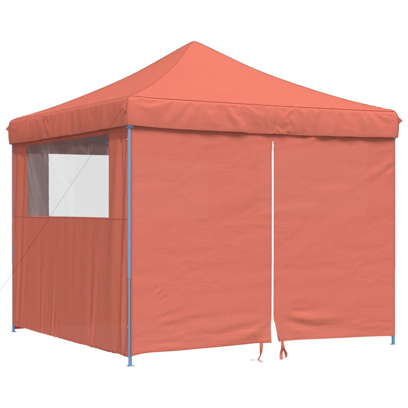 Afbeelding laden in galerijviewer, Vidaxl partytent inklapbaar pop-up met 4 zijwanden terracottakleurig
