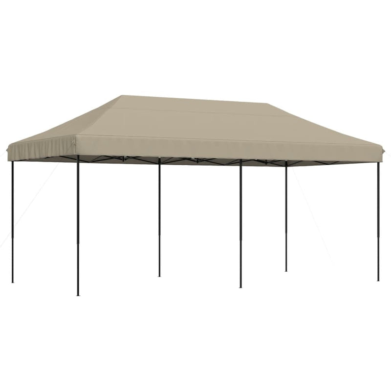Afbeelding laden in galerijviewer, Vidaxl partytent inklapbaar pop-up 580x292x315 cm taupe
