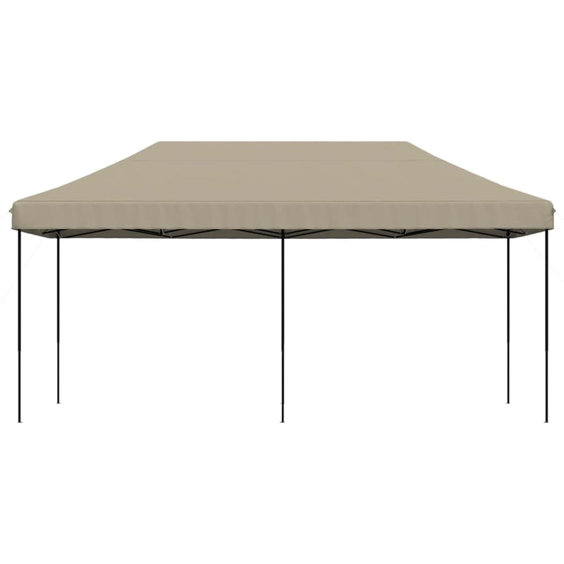 Afbeelding laden in galerijviewer, Vidaxl partytent inklapbaar pop-up 580x292x315 cm taupe
