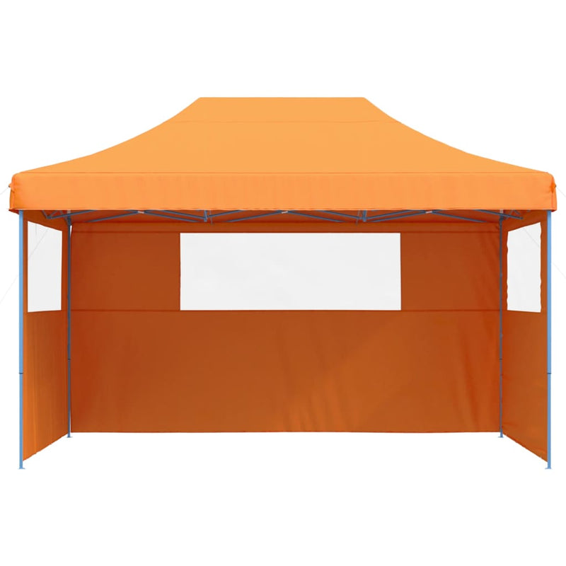 Afbeelding laden in galerijviewer, Vidaxl partytent inklapbaar pop-up met 3 zijwanden oranje
