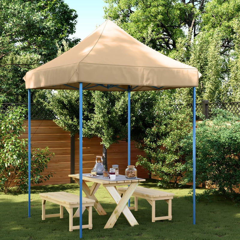 Afbeelding laden in galerijviewer, Vidaxl partytent inklapbaar pop-up 200x200x306 cm beige
