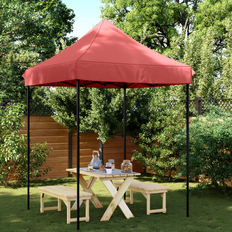 Afbeelding laden in galerijviewer, Vidaxl partytent inklapbaar pop-up 200x200x306 cm bordeauxrood
