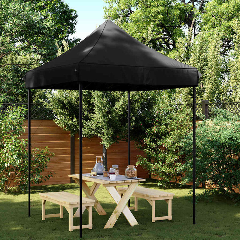 Afbeelding laden in galerijviewer, Vidaxl partytent inklapbaar pop-up 200x200x306 cm zwart
