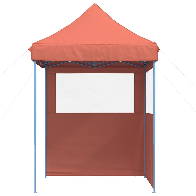 Afbeelding laden in galerijviewer, Vidaxl partytent inklapbaar pop-up met 2 zijwanden terracottakleurig

