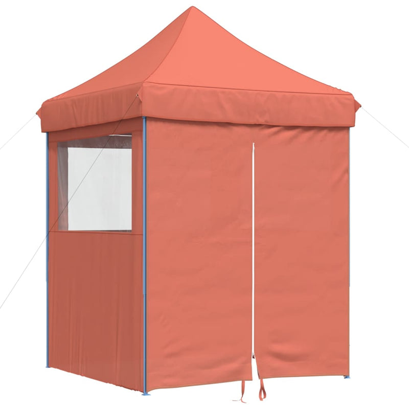 Afbeelding laden in galerijviewer, Vidaxl partytent inklapbaar pop-up met 4 zijwanden terracottakleurig
