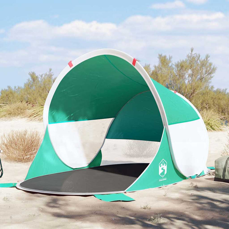Afbeelding laden in galerijviewer, Vidaxl strandtent pop-up waterdicht zeegroen
