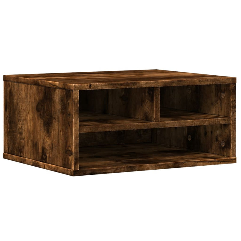 Afbeelding laden in galerijviewer, Vidaxl printerkastje 49x40x22,5 cm bewerkt hout gerookt eikenkleurig
