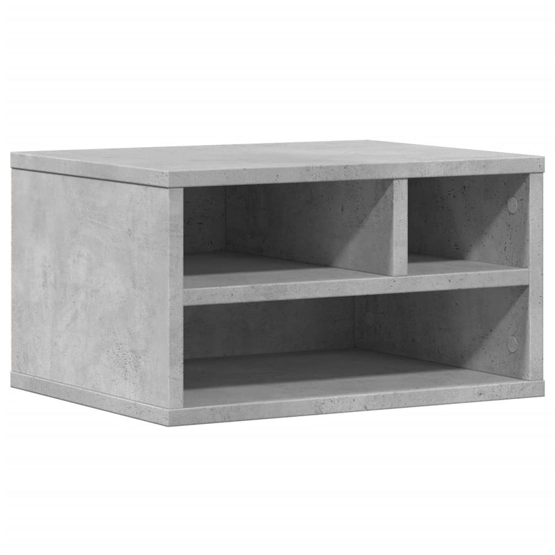 Afbeelding laden in galerijviewer, Vidaxl printerkastje 40x32x22,5 cm bewerkt hout betongrijs
