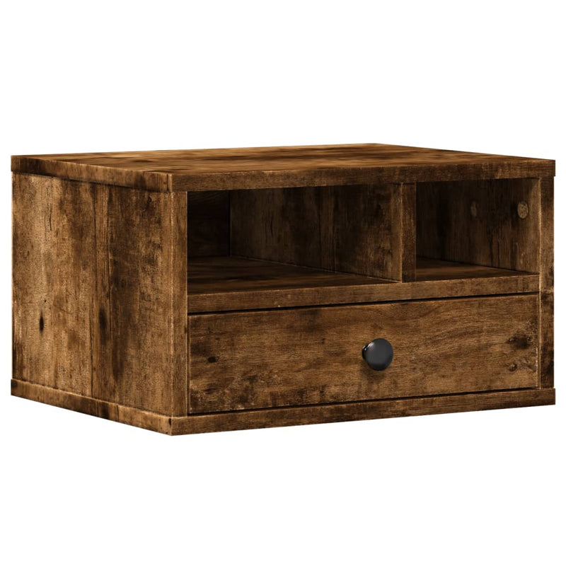 Afbeelding laden in galerijviewer, Vidaxl printerkastje 40x32x22,5 cm bewerkt hout gerookt eikenkleurig
