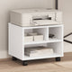 Vidaxl printerkastje met wielen 41x32x34,5 cm wit