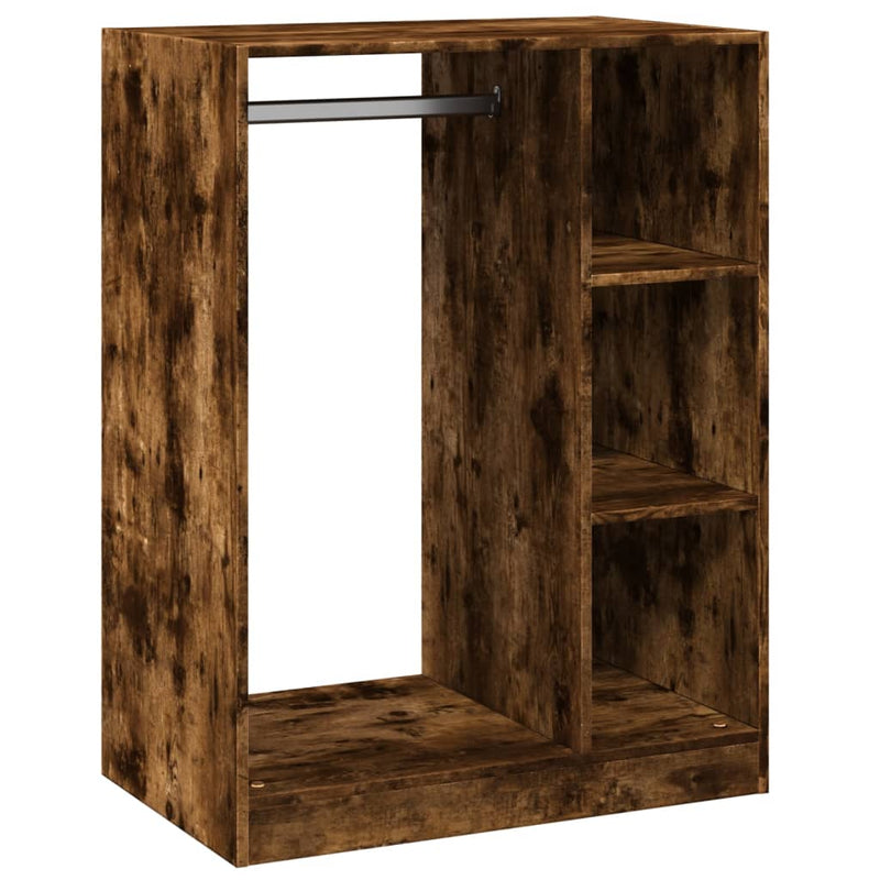 Afbeelding laden in galerijviewer, Vidaxl kledingkast 77x48x102 cm bewerkt hout gerookt eikenkleurig
