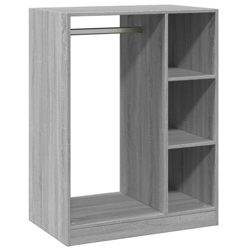 Afbeelding laden in galerijviewer, Vidaxl kledingkast 77x48x102 cm bewerkt hout grijs sonoma eikenkleurig
