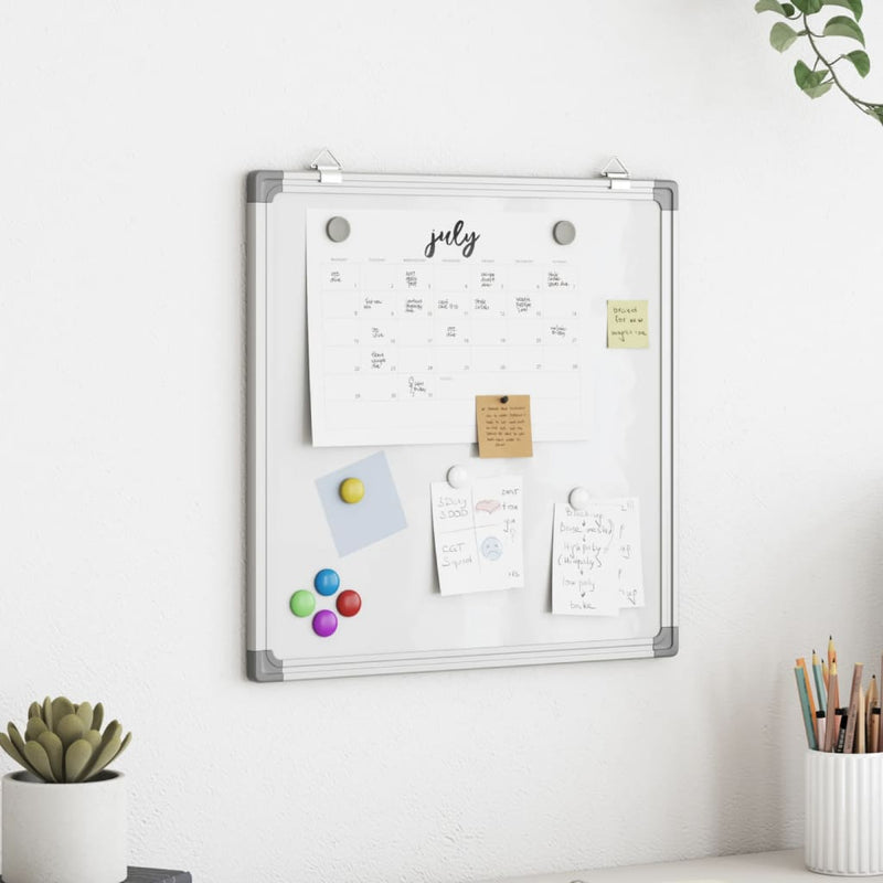 Afbeelding laden in galerijviewer, Vidaxl whiteboard magnetisch 60x60x1,7 cm aluminium
