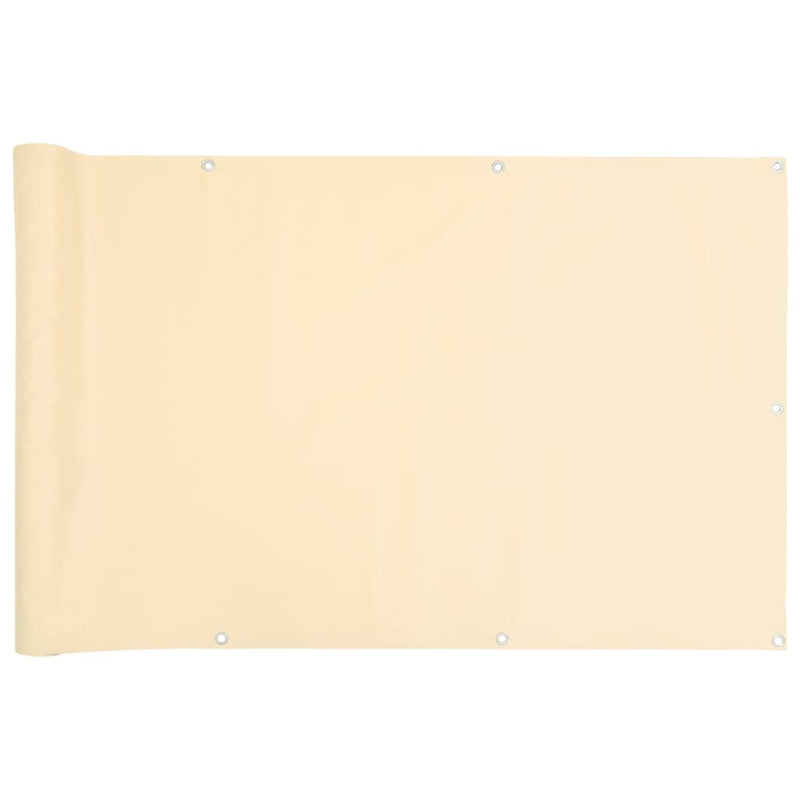 Afbeelding laden in galerijviewer, Vidaxl balkonscherm 800x75 cm pvc crèmekleurig

