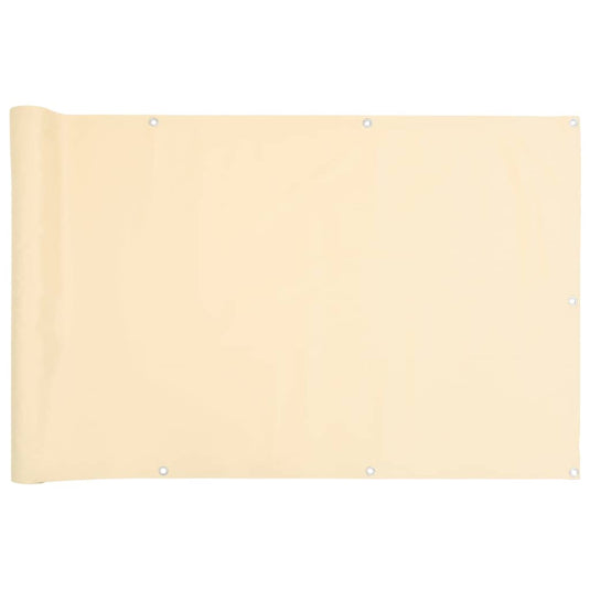 Vidaxl balkonscherm 800x75 cm pvc crèmekleurig