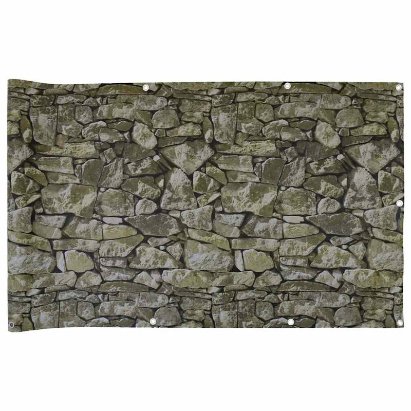 Afbeelding laden in galerijviewer, Vidaxl balkonscherm steenpatroon 400x75 cm pvc
