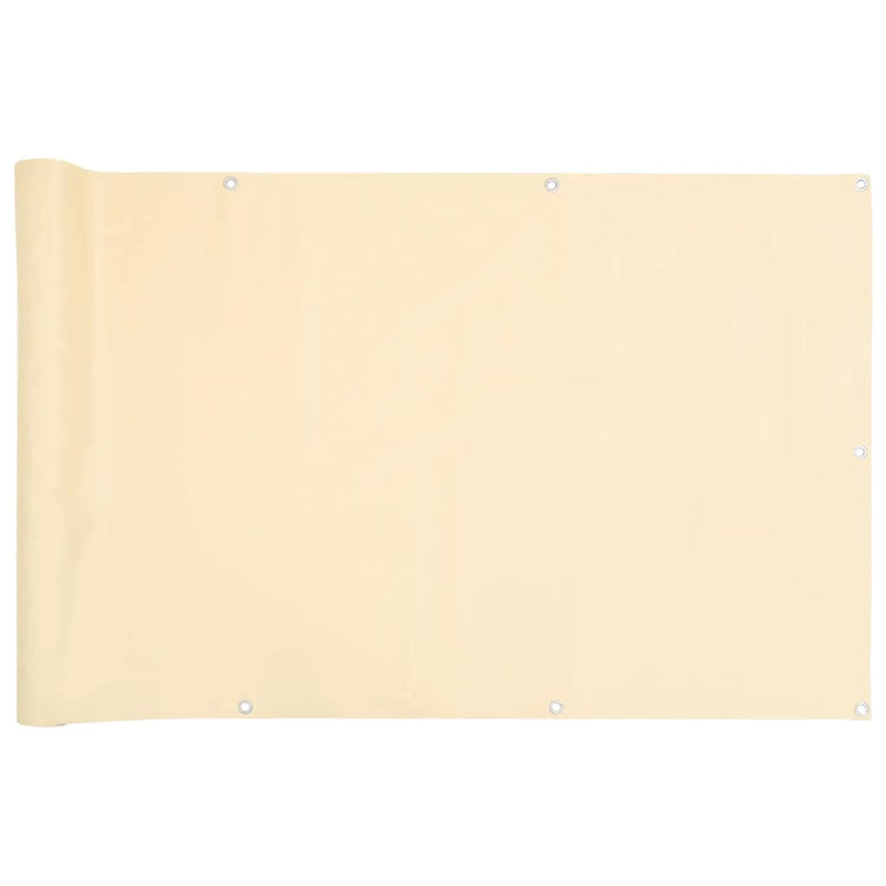 Afbeelding laden in galerijviewer, Vidaxl balkonscherm 400x90 cm pvc crèmekleurig

