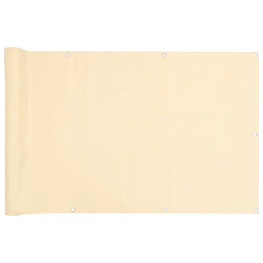 Vidaxl balkonscherm 500x120 cm pvc crèmekleurig