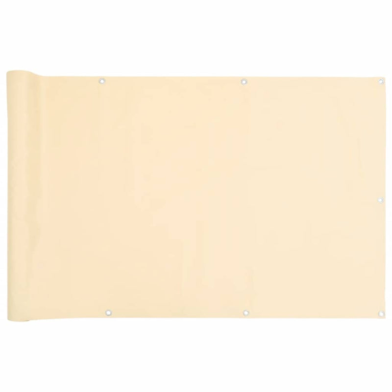 Afbeelding laden in galerijviewer, Vidaxl balkonscherm 1000x120 cm pvc crèmekleurig

