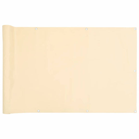 Vidaxl balkonscherm 1000x120 cm pvc crèmekleurig