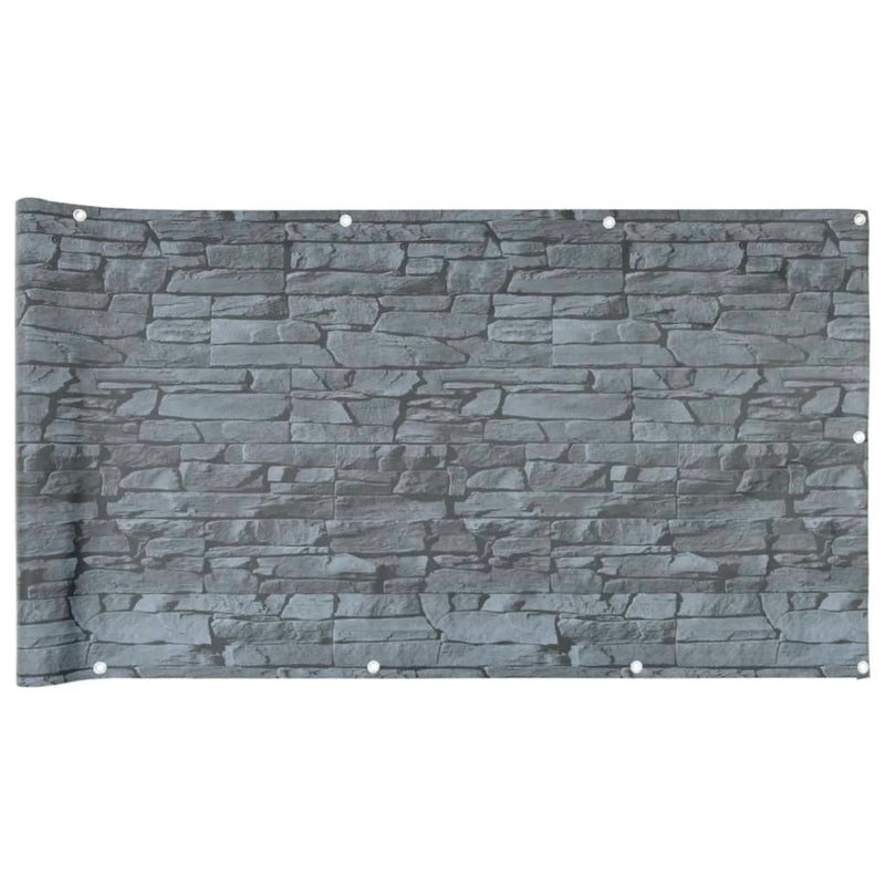 Afbeelding laden in galerijviewer, Vidaxl balkonscherm steenpatroon 300x120 cm pvc grijs
