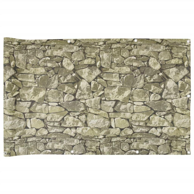 Afbeelding laden in galerijviewer, Vidaxl balkonscherm steenpatroon 400x120 cm pvc
