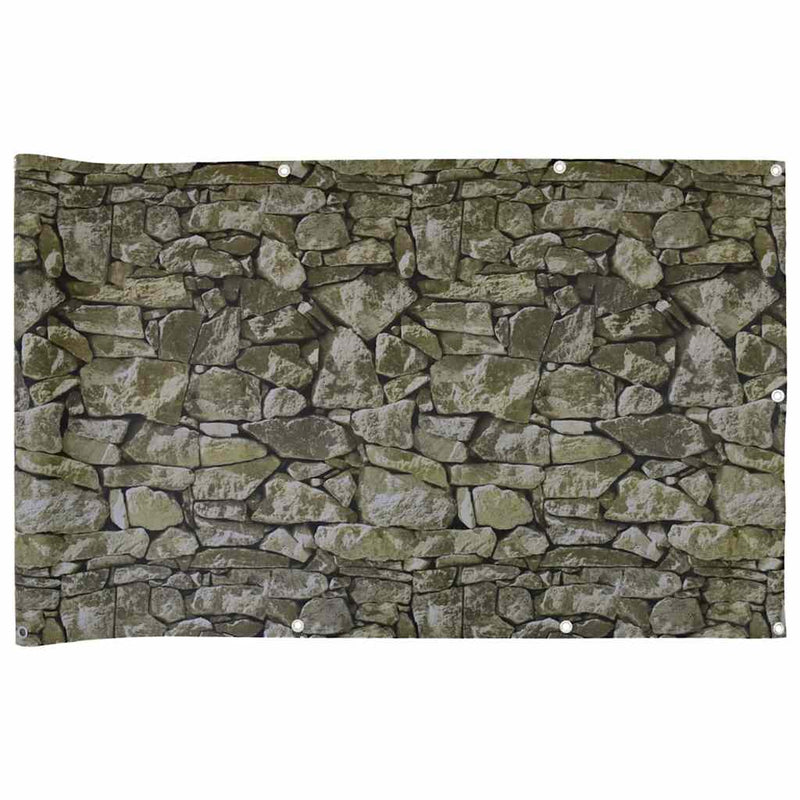 Afbeelding laden in galerijviewer, Vidaxl balkonscherm steenpatroon 700x120 cm pvc
