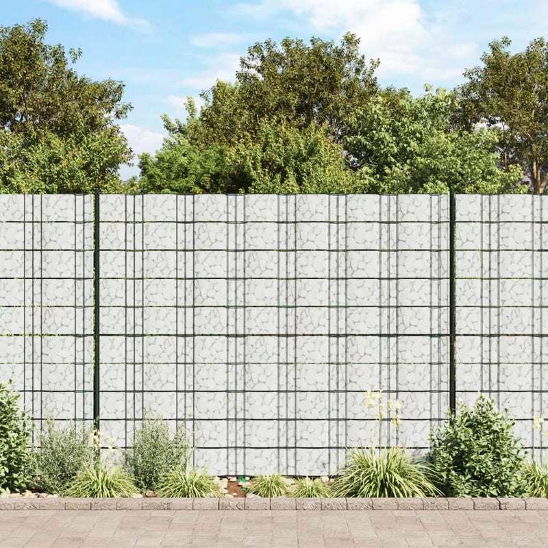 Afbeelding laden in galerijviewer, Vidaxl tuinscherm marmergrindpatroon 35x0,19 m pvc grijs
