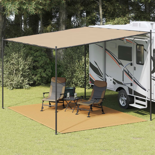Vidaxl tenttapijt 300x400 cm hdpe zandkleurig