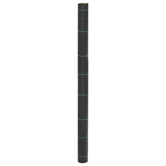 Vidaxl onkruidmembraan zwart 1,5x50 m pp