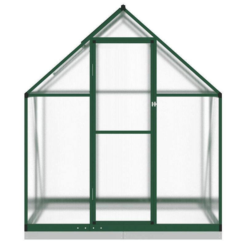 Afbeelding laden in galerijviewer, Vidaxl tuinkas met basisframe 169x114x202 cm aluminium groen

