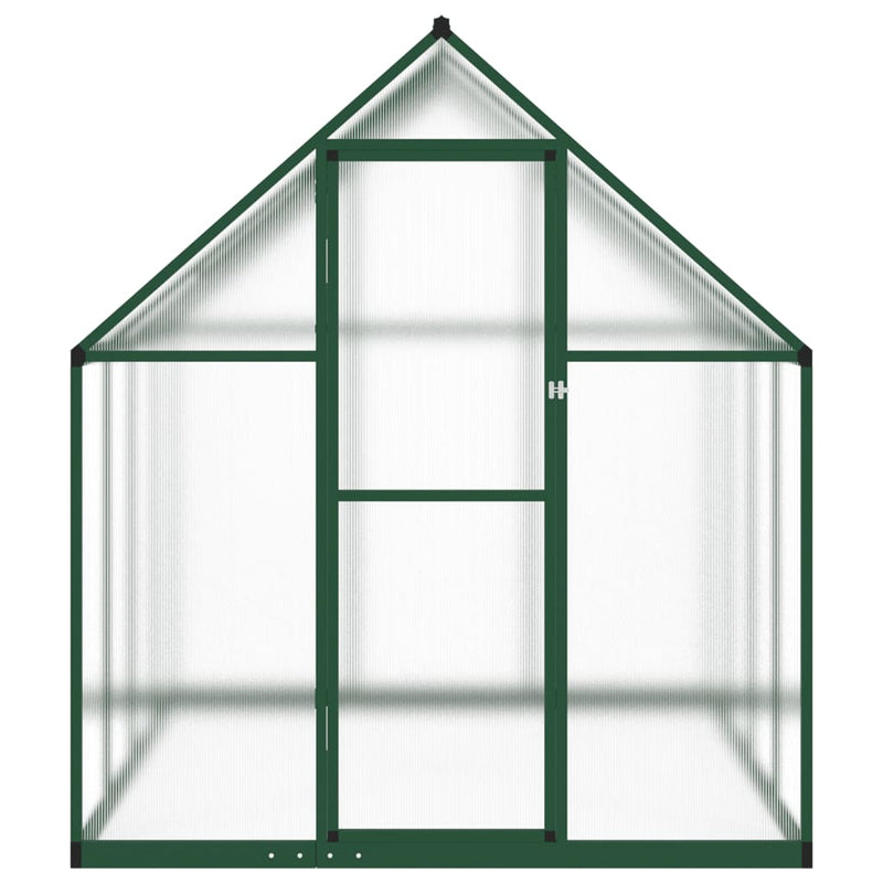 Afbeelding laden in galerijviewer, VidaXL Tuinkas met basisframe 224x169x195 cm aluminium groen
