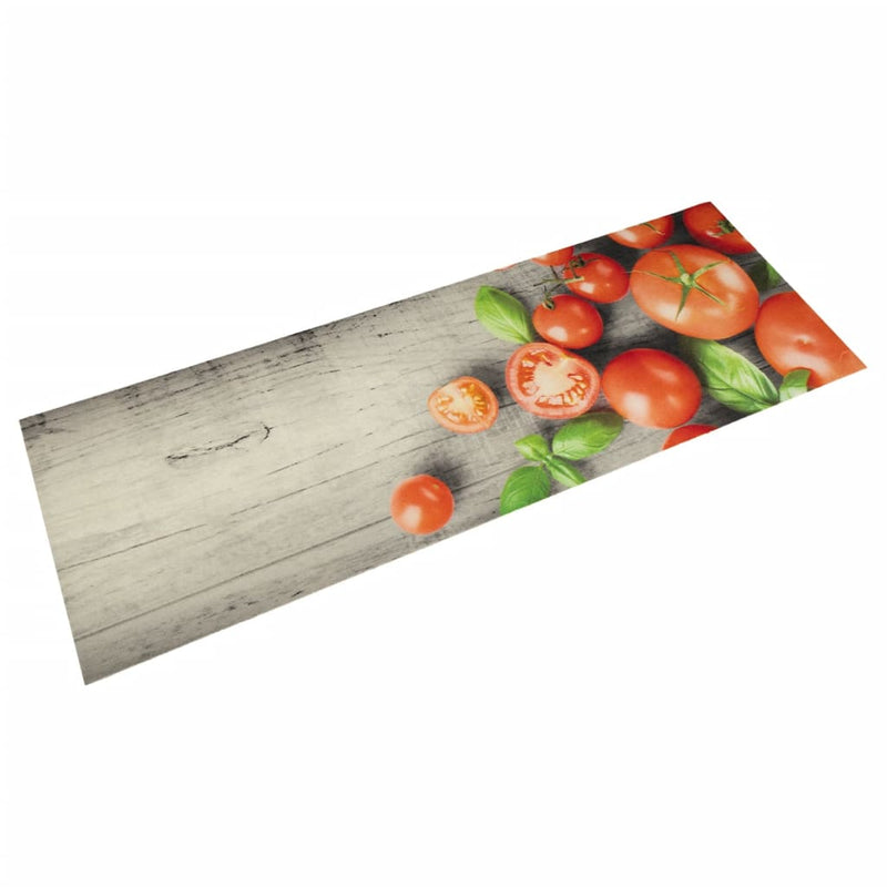 Afbeelding laden in galerijviewer, Vidaxl keukenmat wasbaar tomatenprint 60x180 cm fluweel
