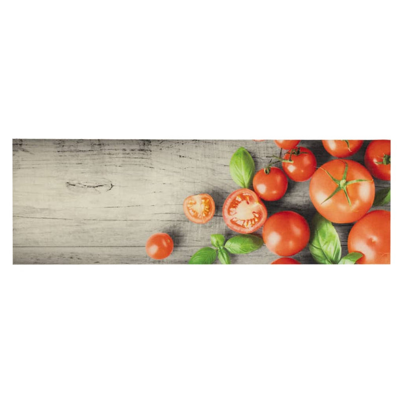 Afbeelding laden in galerijviewer, Vidaxl keukenmat wasbaar tomatenprint 60x180 cm fluweel
