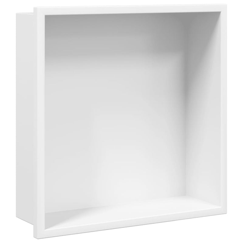 Afbeelding laden in galerijviewer, Vidaxl douchenis 32x32x9 cm roestvrijstaal matwit

