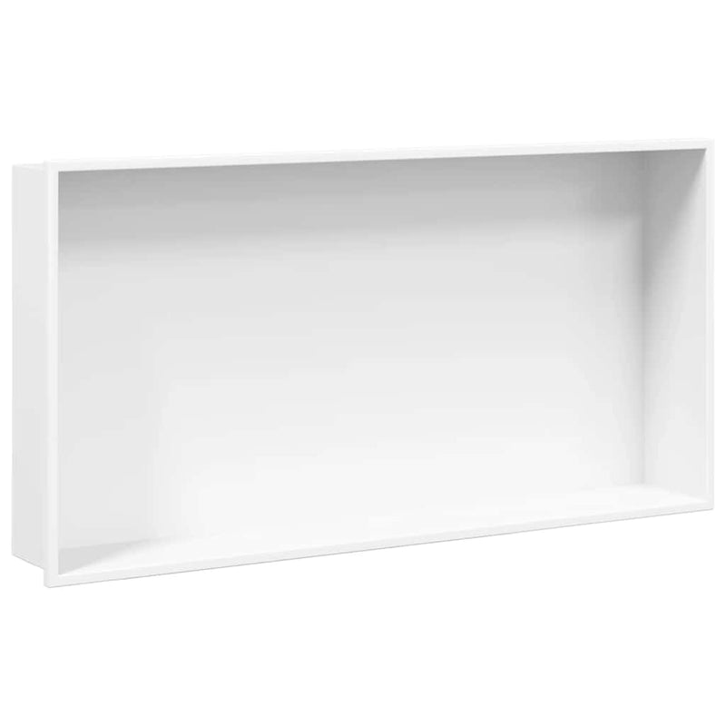 Afbeelding laden in galerijviewer, Vidaxl douchenis 62x32x9 cm roestvrijstaal matwit
