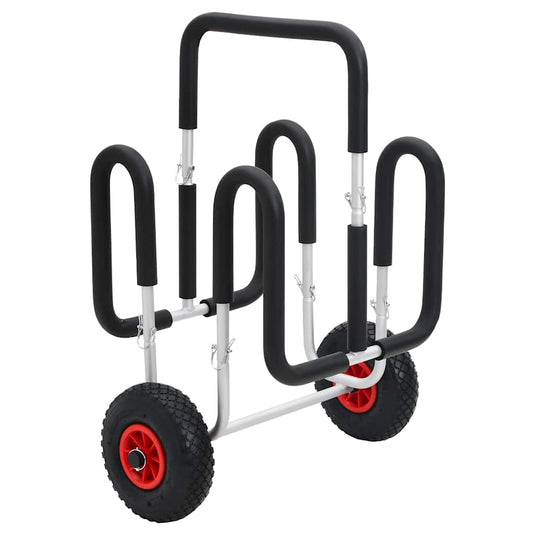 Vidaxl sup trolley voor surfplank 45 kg aluminium