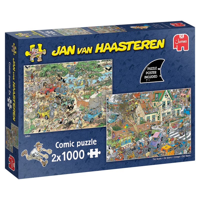 Afbeelding laden in galerijviewer, Jumbo puzzel 2x1000 st. jvh - safari storm

