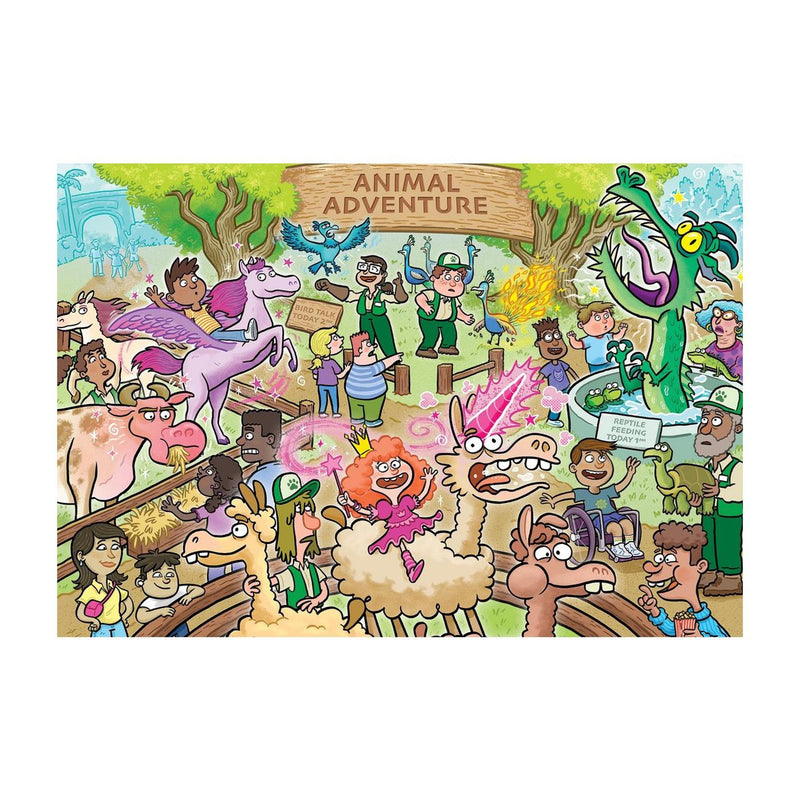 Afbeelding laden in galerijviewer, Jumbo wasgij junior - betoverde beestenboel! - 240 stukjes - legpuzzel voor kinderen
