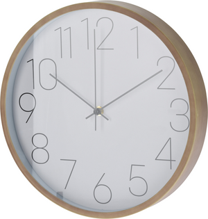 Wandklok houtlook 30,5x4cm