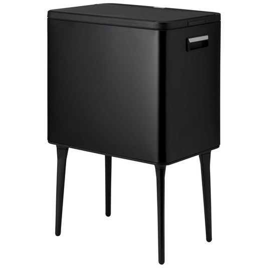 Excellent houseware afvalbak 35l metaal zwart