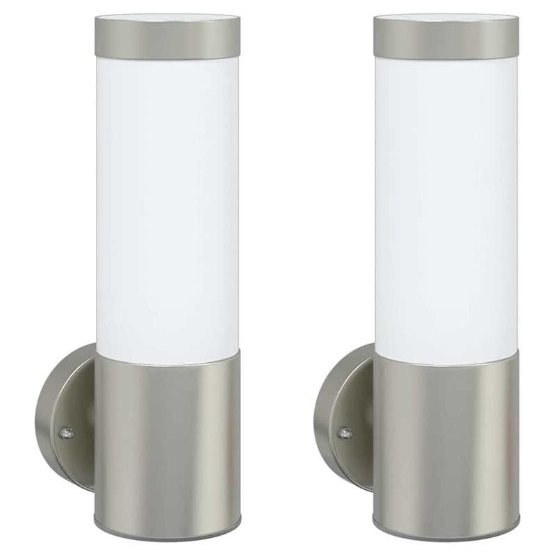 Afbeelding laden in galerijviewer, Vidaxl buiten wandlamp 2 pcs zilver 12 x 8,5 x 27 cm
