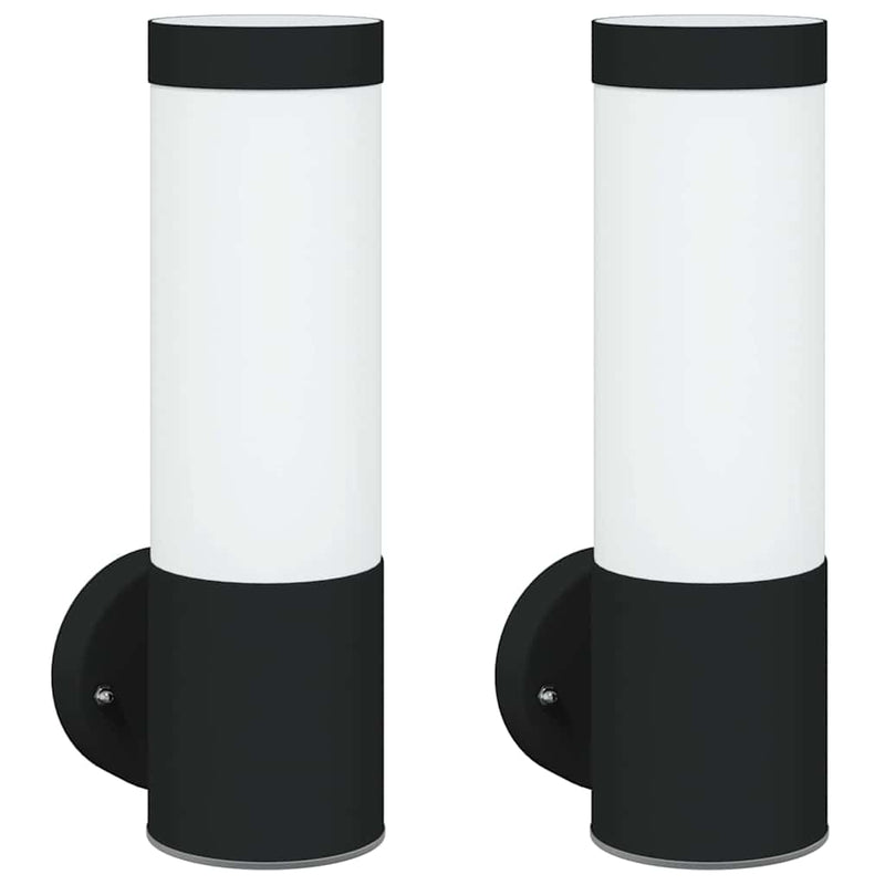 Afbeelding laden in galerijviewer, Vidaxl buiten wandlamp 2 pcs zwart 12 x 8,5 x 27 cm

