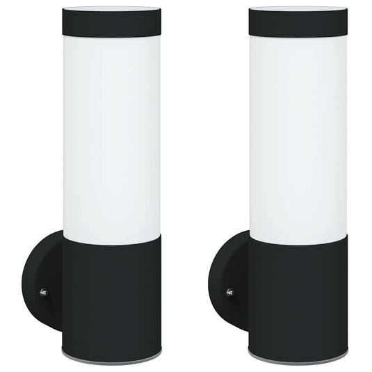 Vidaxl buiten wandlamp 2 pcs zwart 12 x 8,5 x 27 cm