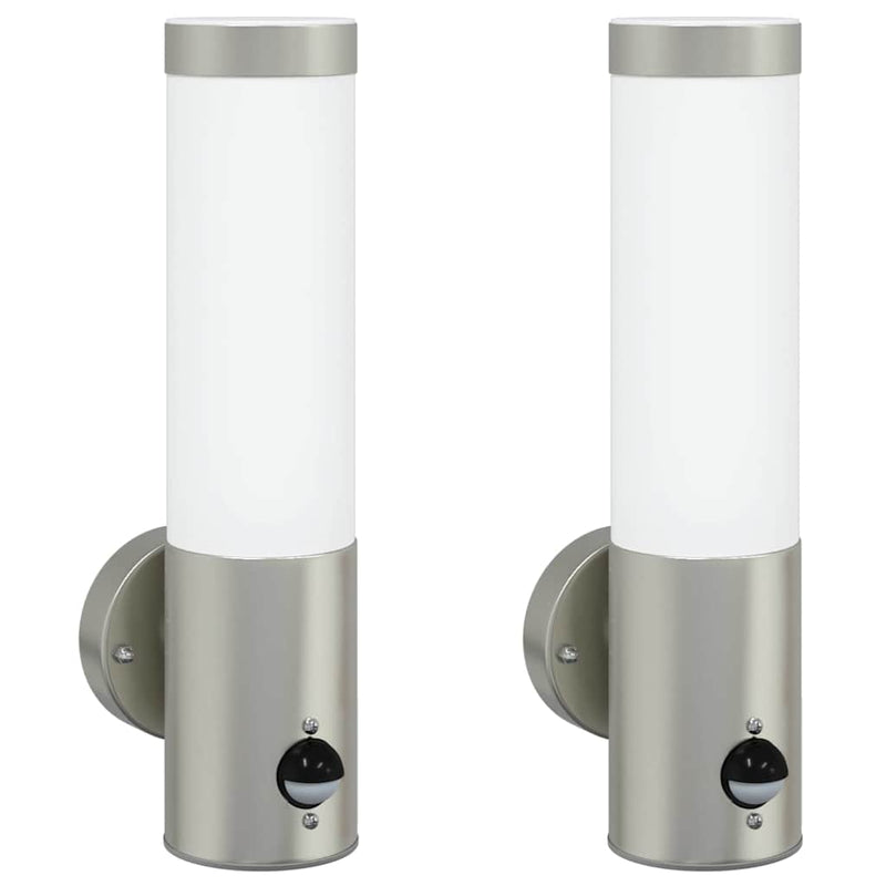 Afbeelding laden in galerijviewer, Vidaxl buiten wandlamp 2 pcs zilver 12 x 8,5 x 29 cm
