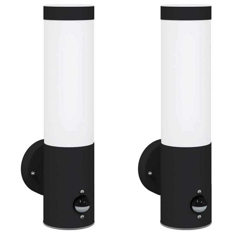 Afbeelding laden in galerijviewer, Vidaxl buiten wandlamp 2 pcs zwart 12 x 8,5 x 29 cm
