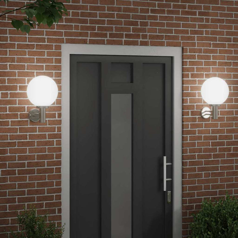 Afbeelding laden in galerijviewer, Vidaxl buiten wandlamp 2 pcs zilver 28 x 25 x 38 cm
